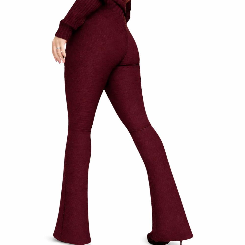 legging flare flocadinha